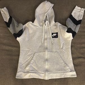 Nike Air Gray Hoodie with Black Accents